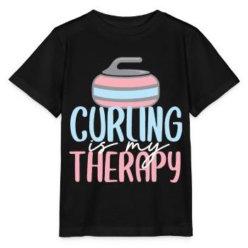 curling wintersport eis sport geschenk - Stanley/Stella Kinder T-Shirt MINI CREATOR  - Schwarz - Vorne - Mikhail (115cm)