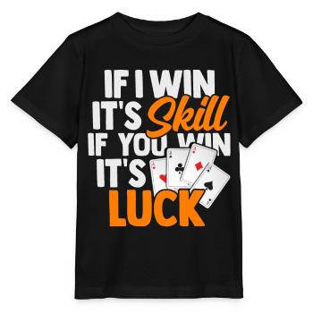 poker - T-shirt bio MINI CREATOR Stanley/Stella Enfant - noir - Devant - Mikhail (115cm)