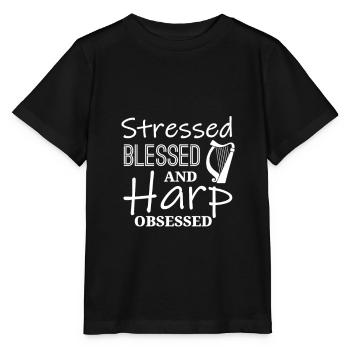 Harpe obsession concert orchestre Harpe - T-shirt bio MINI CREATOR Stanley/Stella Enfant - noir - Devant - Mikhail (115cm)