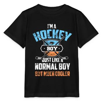 Ice hockey boy hockey son team sport - Stanley/Stella MINI CREATOR Kids’ T-Shirt - black - Front - Mikhail (115cm)