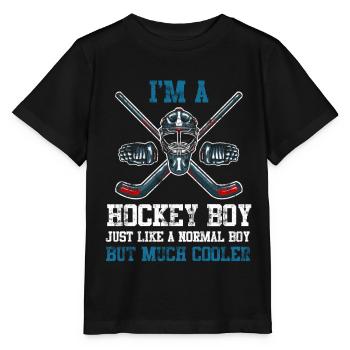 Eishockey Boy Hockey Sohn Teamsport - Stanley/Stella Kinder T-Shirt MINI CREATOR  - Schwarz - Vorne - Mikhail (115cm)