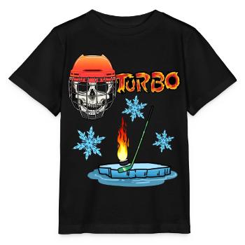 Hockey Winter Winter Sports Winter Time Sport Skull - Stanley/Stella MINI CREATOR Kids’ T-Shirt - black - Front - Mikhail (115cm)
