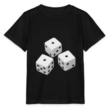 Realistische Würfel Geschenkidee - Stanley/Stella Kinder T-Shirt MINI CREATOR  - Schwarz - Vorne - Mikhail (115cm)