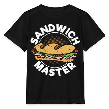 Sandwich master - Stanley/Stella MINI CREATOR Kids’ T-Shirt - black - Front - Mikhail (115cm)