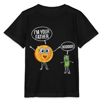 Bitcoin Blockchain Devise Litecoin Crypto Exchange - T-shirt bio MINI CREATOR Stanley/Stella Enfant - noir - Devant - Mikhail (115cm)