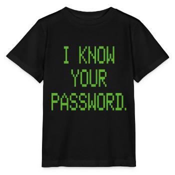 JE CONNAIS VOTRE MOT DE PASSE - T-shirt bio MINI CREATOR Stanley/Stella Enfant - noir - Devant - Mikhail (115cm)