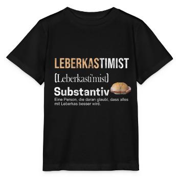 Leberkas - Stanley/Stella Kinder T-Shirt MINI CREATOR  - Schwarz - Vorne - Mikhail (115cm)