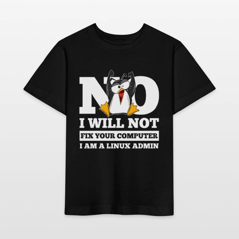 Linux SysAdmin Hacker Coder Penguin Computer Fix Stanley/Stella MINI CREATOR Kids’ T-Shirt