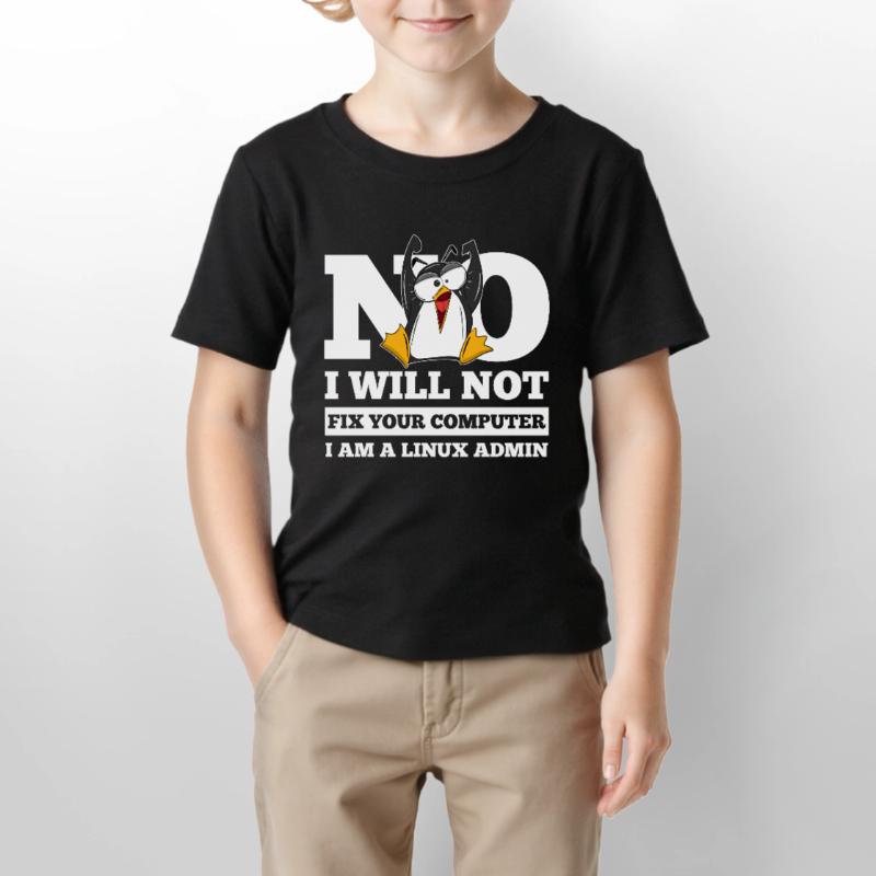 Linux SysAdmin Hacker Coder Penguin Computer Fix Stanley/Stella MINI CREATOR Kids’ T-Shirt
