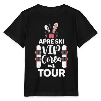 Ski Apres Ski Skier Ski Ski Funny - Stanley/Stella MINI CREATOR Kids’ T-Shirt - black - Front - Mikhail (115cm)