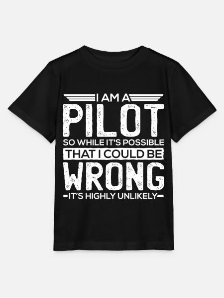 Pilot gifts - pilot - Stanley/Stella MINI CREATOR Kids’ T-Shirt - black