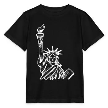 Freiheitsstatue USA - Stanley/Stella Kinder T-Shirt MINI CREATOR  - Schwarz - Vorne - Mikhail (115cm)