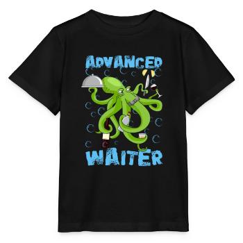 Dictons drôles pour serveur, serveuse, serveuse - T-shirt bio MINI CREATOR Stanley/Stella Enfant - noir - Devant - Mikhail (115cm)