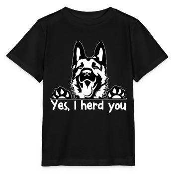 chien de race berger allemand - T-shirt bio MINI CREATOR Stanley/Stella Enfant - noir - Devant - Mikhail (115cm)