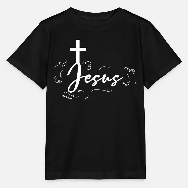 Croix de Jésus Yeshua - T-shirt bio MINI CREATOR Stanley/Stella Enfant - noir