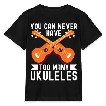 Ukulele Hawaii Uke Plucked Instrument Aloha Chord - Stanley/Stella MINI CREATOR Kids’ T-Shirt - black - Front - Mikhail (115cm)