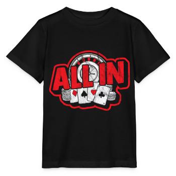 poker - T-shirt bio MINI CREATOR Stanley/Stella Enfant - noir - Devant - Mikhail (115cm)