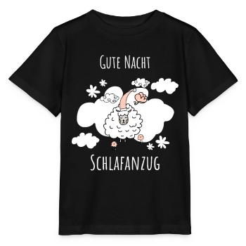 Schaf Gute Nacht Schlafanzug Geschenk Weihnachten - Stanley/Stella Kinder T-Shirt MINI CREATOR  - Schwarz - Vorne - Mikhail (115cm)
