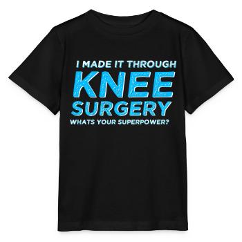Neues Knie Knieoperation - Stanley/Stella Kinder T-Shirt MINI CREATOR  - Schwarz - Vorne - Mikhail (115cm)