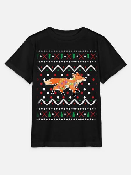 Fuchs weihnachten - Stanley/Stella Kinder T-Shirt MINI CREATOR - Schwarz