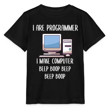Je suis programmeur en programmation - T-shirt bio MINI CREATOR Stanley/Stella Enfant - noir - Devant - Mikhail (115cm)