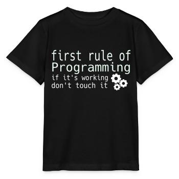 Computer Science Hacker Programmer Binary Pc Computer - Stanley/Stella MINI CREATOR Kids’ T-Shirt - black - Front - Mikhail (115cm)