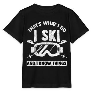 Ski - Stanley/Stella Kinder T-Shirt MINI CREATOR  - Schwarz - Vorne - Mikhail (115cm)