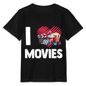 Movie cinema television gift movie night - Stanley/Stella MINI CREATOR Kids’ T-Shirt - black - Front - Mikhail (115cm)