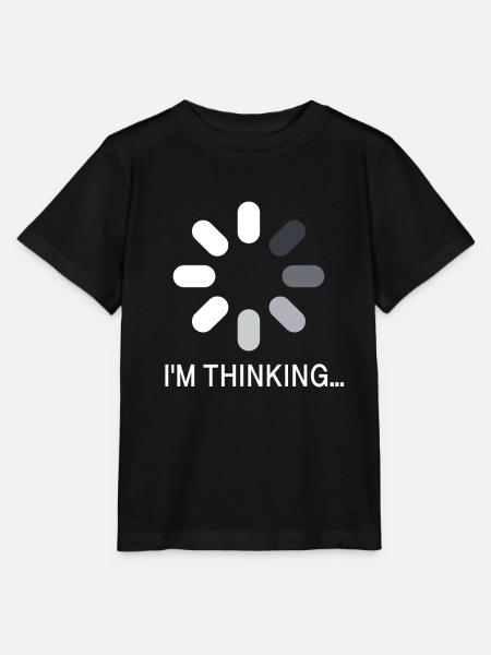 I AM THINKING - Stanley/Stella Kinder T-Shirt MINI CREATOR - Schwarz