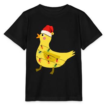 Noël laid de canard - T-shirt bio MINI CREATOR Stanley/Stella Enfant - noir - Devant - Mikhail (115cm)