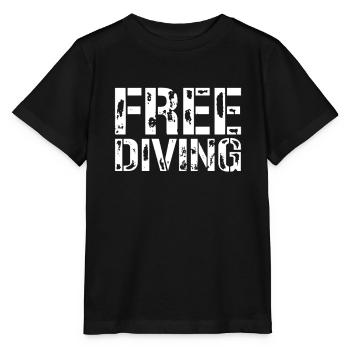 I love freediving, freediving, freediving - Stanley/Stella MINI CREATOR Kids’ T-Shirt - black - Front - Mikhail (115cm)