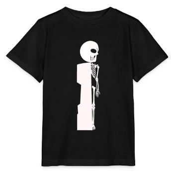 Tischkicker Tischfußball Skelett - Stanley/Stella Kinder T-Shirt MINI CREATOR  - Schwarz - Vorne - Mikhail (115cm)