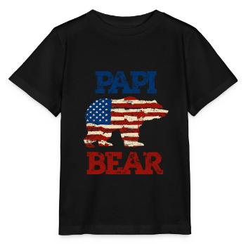 Rainbow PAPI Shirt, Retro PAPI, PAPI Sunset, PAPI - Stanley/Stella Kinder T-Shirt MINI CREATOR  - Schwarz - Vorne - Mikhail (115cm)