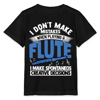 Flöte - Stanley/Stella Kinder T-Shirt MINI CREATOR  - Schwarz - Vorne - Mikhail (115cm)
