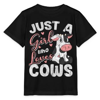 Vache - T-shirt bio MINI CREATOR Stanley/Stella Enfant - noir - Devant - Mikhail (115cm)