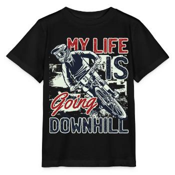 Downhill Downhill Mountain Bike Downhill Bicycle - Stanley/Stella MINI CREATOR Kids’ T-Shirt - black - Front - Mikhail (115cm)