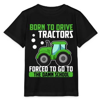 Tracteur agriculture agriculteur machines agricoles arable - T-shirt bio MINI CREATOR Stanley/Stella Enfant - noir - Devant - Mikhail (115cm)