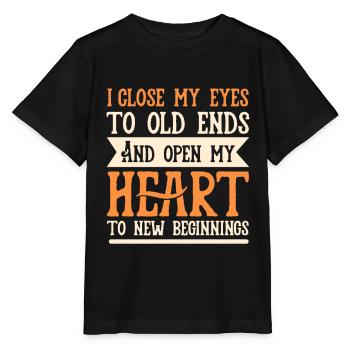 Neuanfang inspirierender Spruch Motivation Mut - Stanley/Stella Kinder T-Shirt MINI CREATOR  - Schwarz - Vorne - Mikhail (115cm)