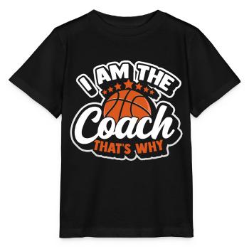 Basketball Streetball Dunking Coach Basket - Stanley/Stella MINI CREATOR Kids’ T-Shirt - black - Front - Mikhail (115cm)