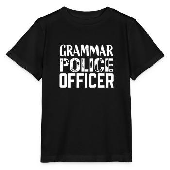 Grammaire policier professeur orthographe Drôle - T-shirt bio MINI CREATOR Stanley/Stella Enfant - noir - Devant - Mikhail (115cm)