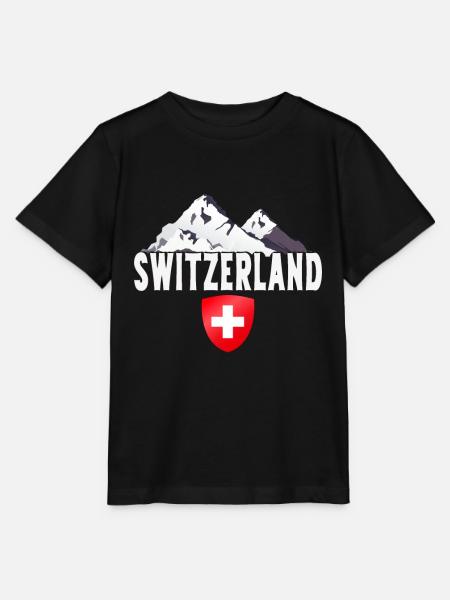 Schweiz Heimat Berge Schweizer - Stanley/Stella Kinder T-Shirt MINI CREATOR - Schwarz