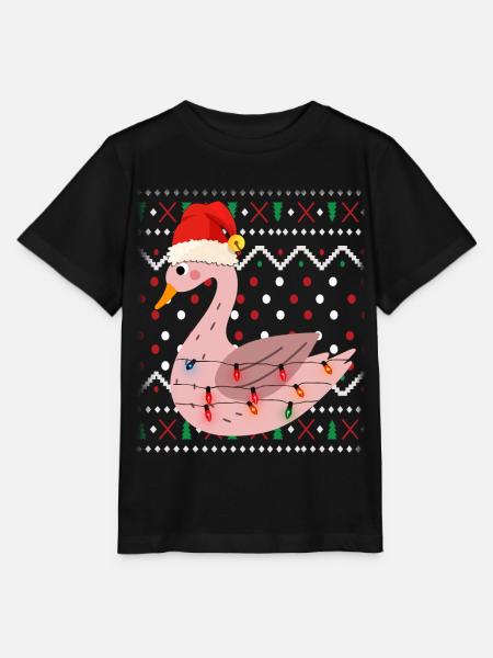 Schwan Ugly Christmas - Stanley/Stella Kinder T-Shirt MINI CREATOR - Schwarz