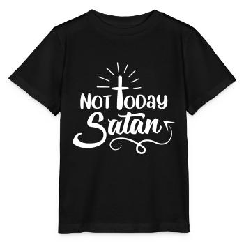 Not Today Satan - Stanley/Stella MINI CREATOR Kids’ T-Shirt - black - Front - Mikhail (115cm)