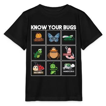 Connaissez votre codage de programmeur de bogues - T-shirt bio MINI CREATOR Stanley/Stella Enfant - noir - Devant - Mikhail (115cm)