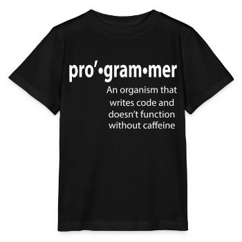 Programmer - Coder - Hacker - IT - Stanley/Stella MINI CREATOR Kids’ T-Shirt - black - Front - Mikhail (115cm)