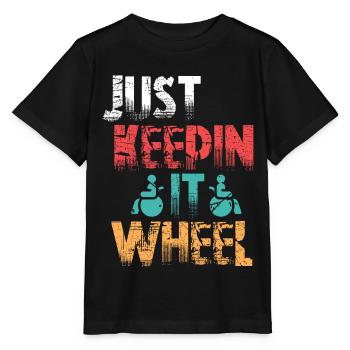 Fauteuil roulant utilisateur de fauteuil roulant - T-shirt bio MINI CREATOR Stanley/Stella Enfant - noir - Devant - Mikhail (115cm)