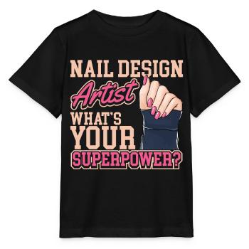 Ongles design cosmétiques ongles salon de manucure - T-shirt bio MINI CREATOR Stanley/Stella Enfant - noir - Devant - Mikhail (115cm)