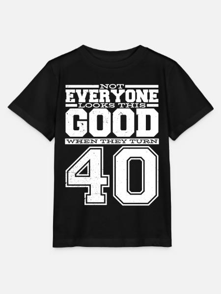 40th birthday man 40th birthday - Stanley/Stella MINI CREATOR Kids’ T-Shirt - black