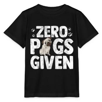 Mops Selbstbewusst Pug Hund Möpse Mischling Welpen - Stanley/Stella Kinder T-Shirt MINI CREATOR  - Schwarz - Vorne - Mikhail (115cm)