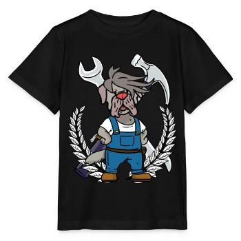 Werkzeug Mechaniker Werkstatt Berufe Job - Stanley/Stella Kinder T-Shirt MINI CREATOR  - Schwarz - Vorne - Mikhail (115cm)